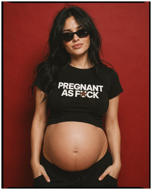 (ADULT) PREGNANT AS FUCK CROPPED T