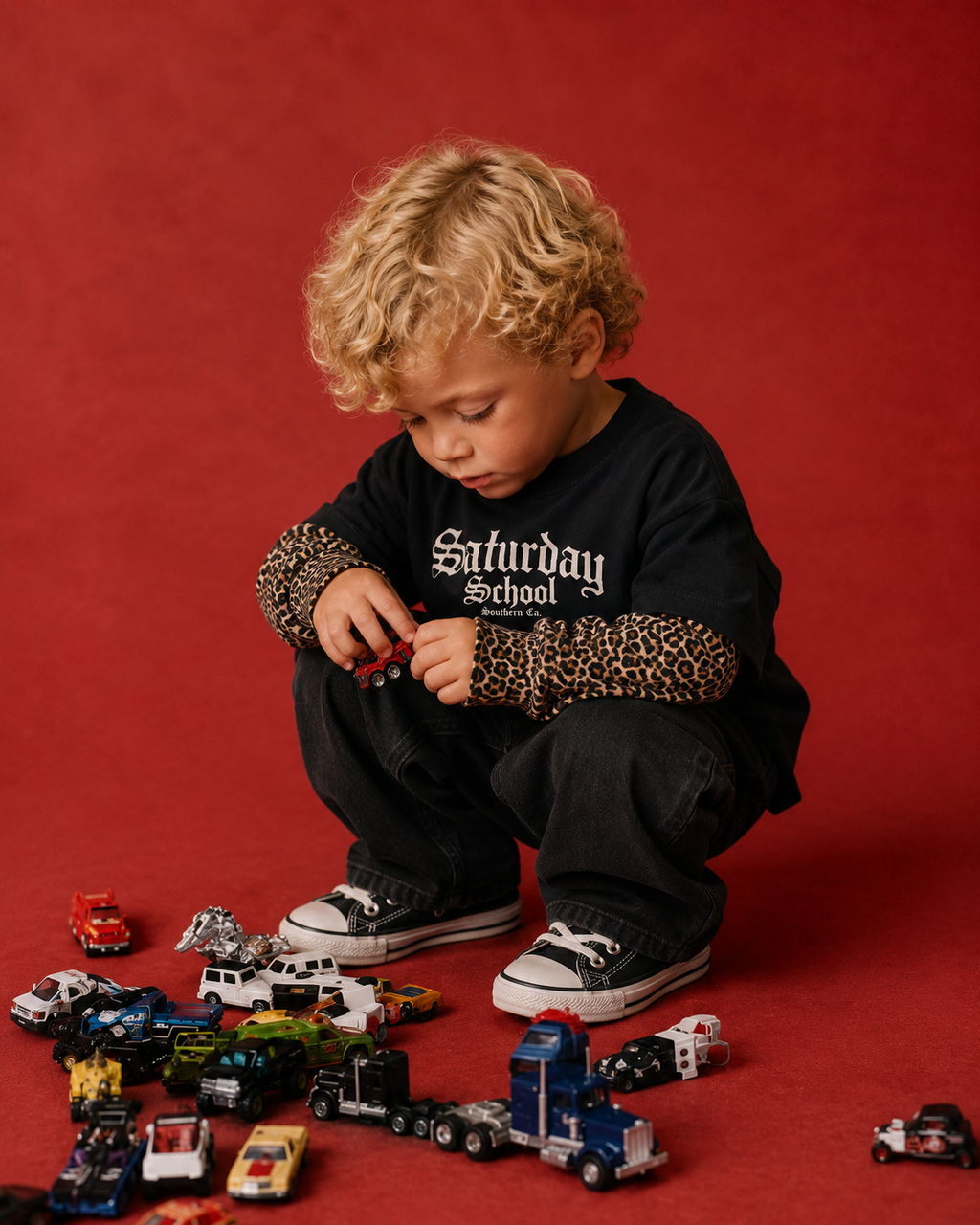 STAPLE LONG SLEEVE (KIDS) LEOPARD